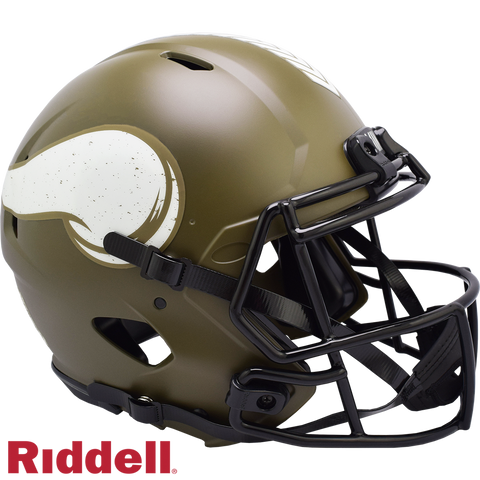 Minnesota Vikings Helmet Riddell Authentic Full Size Speed Style Salute To Service 2022