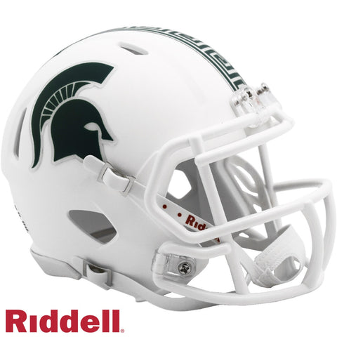 Michigan State Spartans Helmet Riddell Replica Mini Speed Style White
