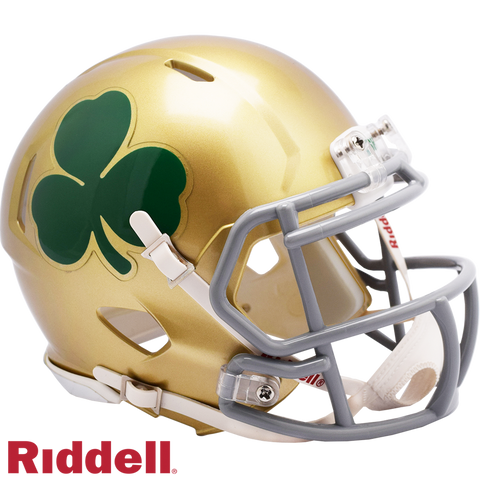 Notre Dame Fighting Irish Helmet Riddell Replica Mini Speed Style Shamrock