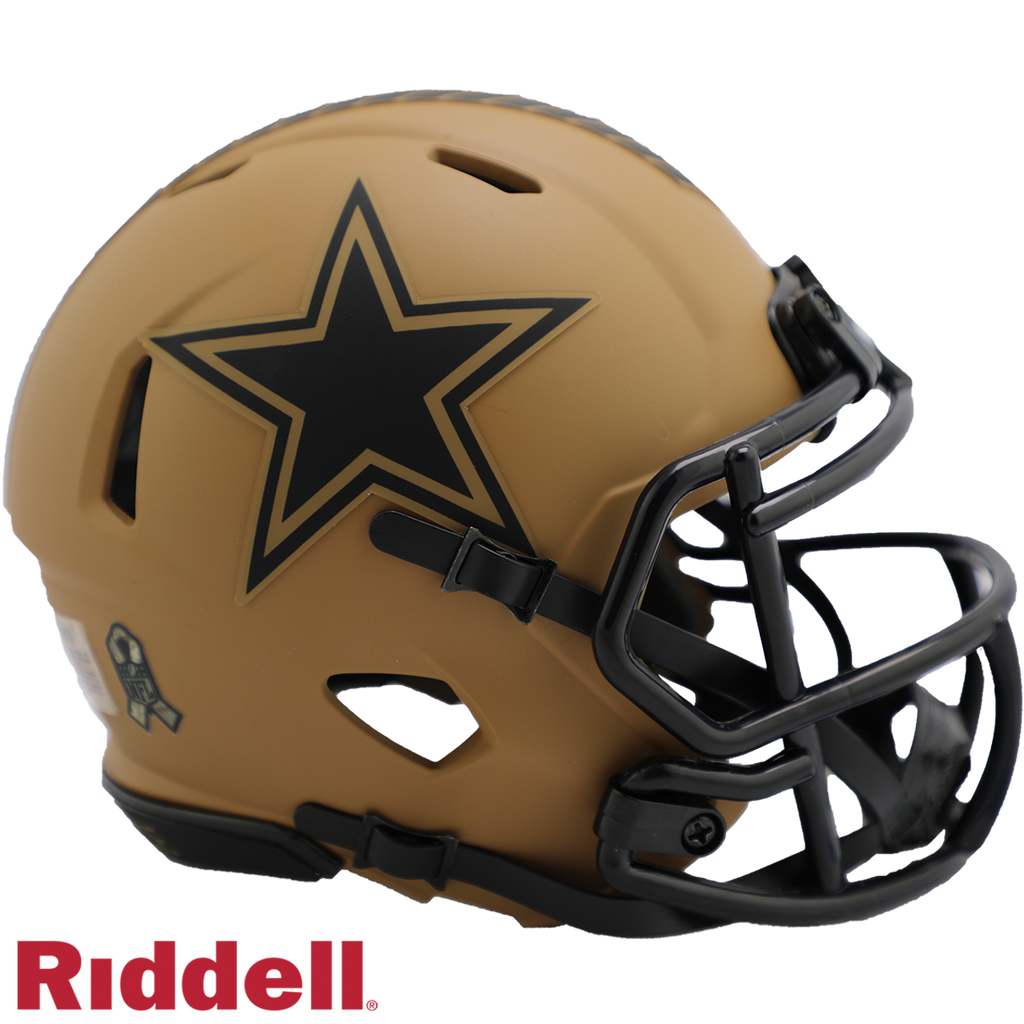 Dallas Cowboys Helmet Riddell Replica Mini Speed Style Salute To Service 2023
