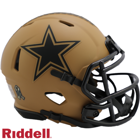 Dallas Cowboys Helmet Riddell Replica Mini Speed Style Salute To Service 2023