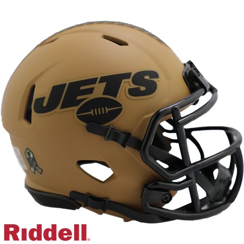 New York Jets Helmet Riddell Replica Mini Speed Style Salute To Service 2023