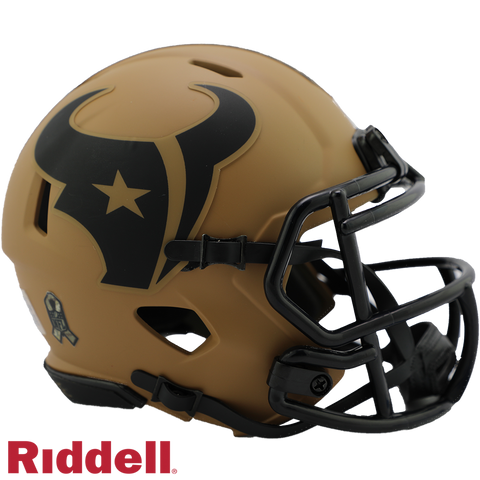 Houston Texans Helmet Riddell Replica Mini Speed Style Salute To Service 2023
