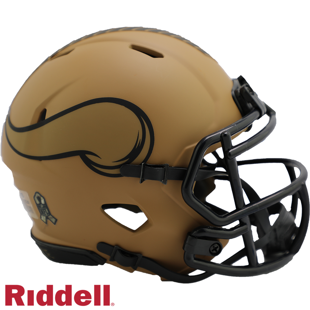 Minnesota Vikings Helmet Riddell Replica Mini Speed Style Salute To Service 2023
