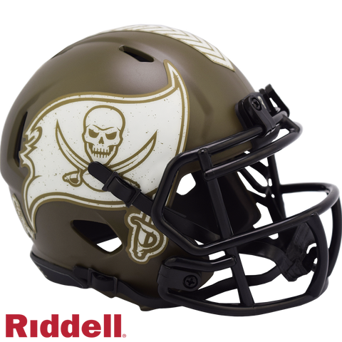 Tampa Bay Buccaneers Helmet Riddell Replica Mini Speed Style Salute To Service