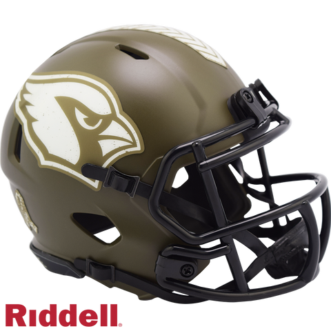 Arizona Cardinals Helmet Riddell Replica Mini Speed Style Salute To Service 2022