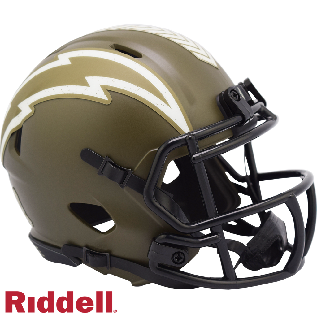 Los Angeles Chargers Helmet Riddell Replica Mini Speed Style Salute To Service 2022