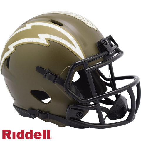 Los Angeles Chargers Helmet Riddell Replica Mini Speed Style Salute To Service 2022