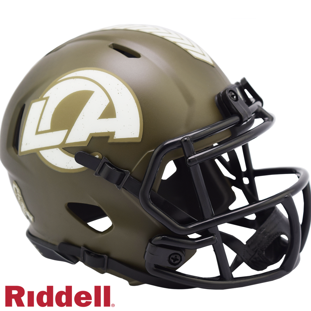 Los Angeles Rams Helmet Riddell Replica Mini Speed Style Salute To Service