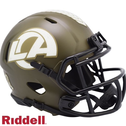 Los Angeles Rams Helmet Riddell Replica Mini Speed Style Salute To Service 2022