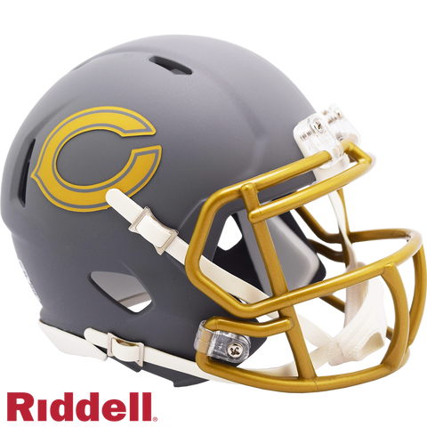 Chicago Bears Helmet Riddell Replica Mini Speed Style Slate Alternate
