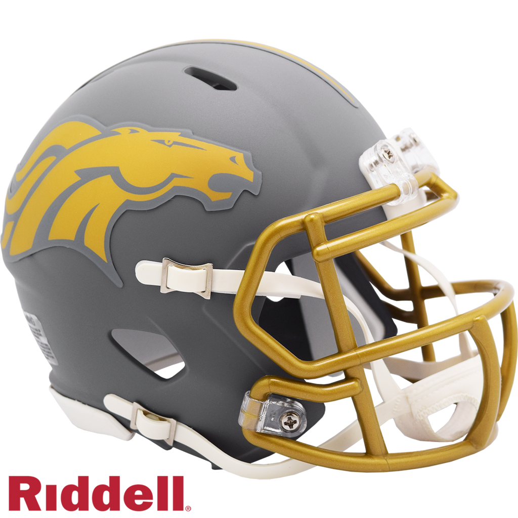 Denver Broncos Helmet Riddell Replica Mini Speed Style Slate Alternate