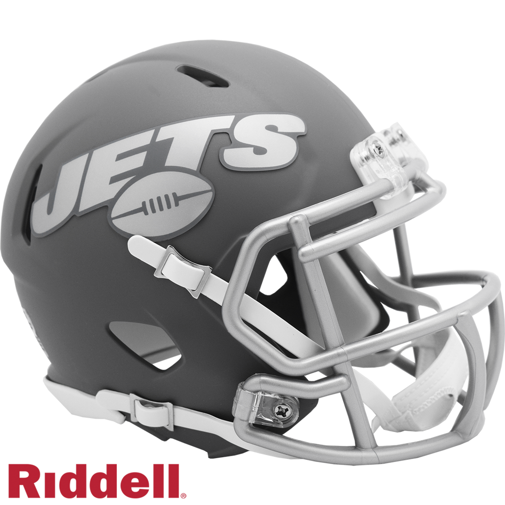 New York Jets Helmet Riddell Replica Mini Speed Style Slate Alternate