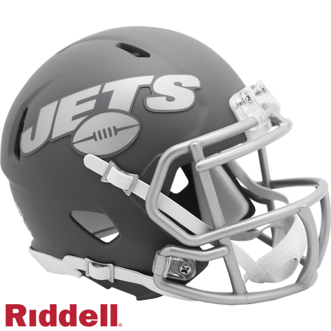 New York Jets Helmet Riddell Replica Mini Speed Style Slate Alternate