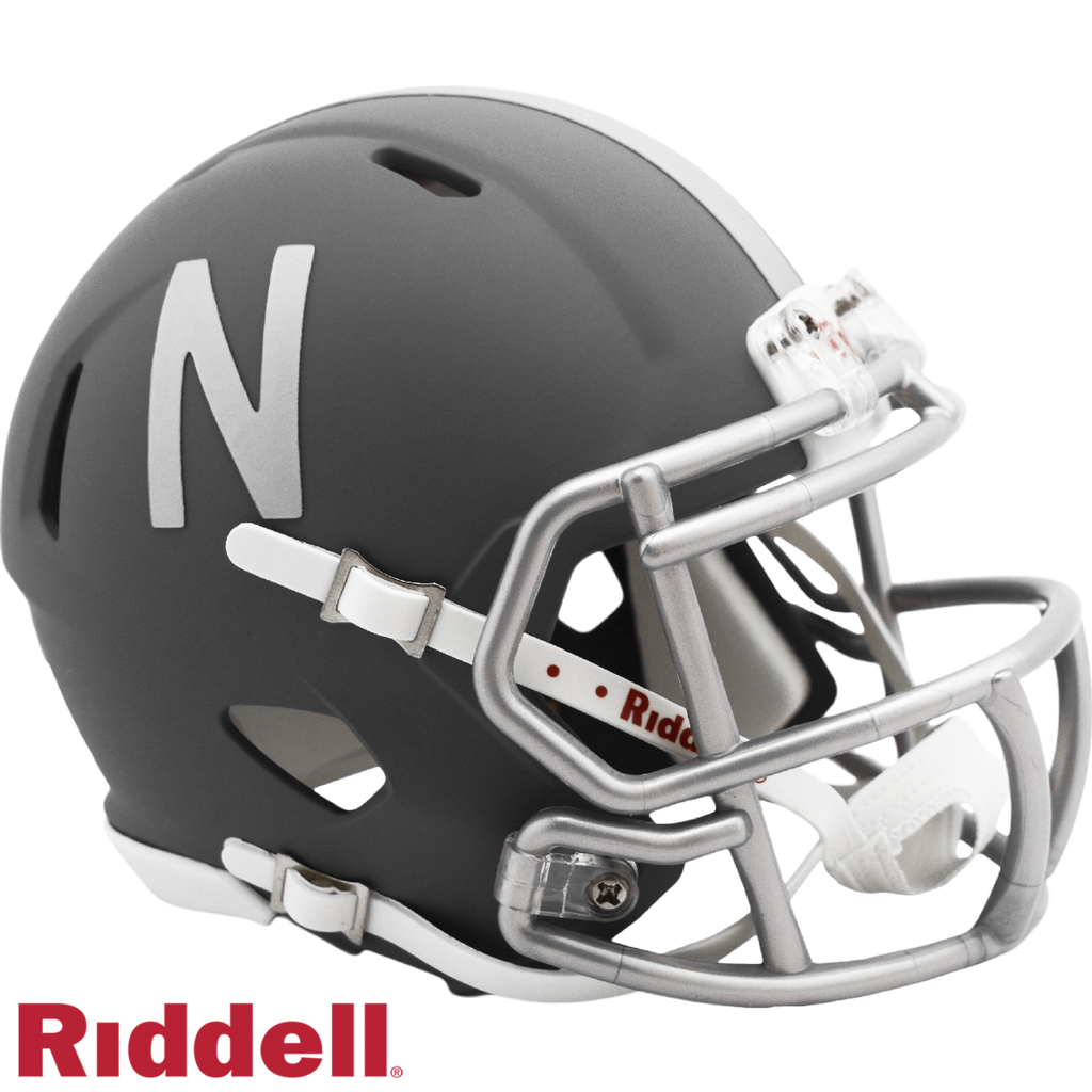 Nebraska Cornhuskers Helmet Riddell Replica Mini Speed Style Slate Alternate