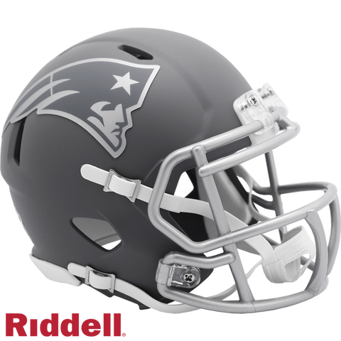 New England Patriots Helmet Riddell Replica Mini Speed Style Slate Alternate
