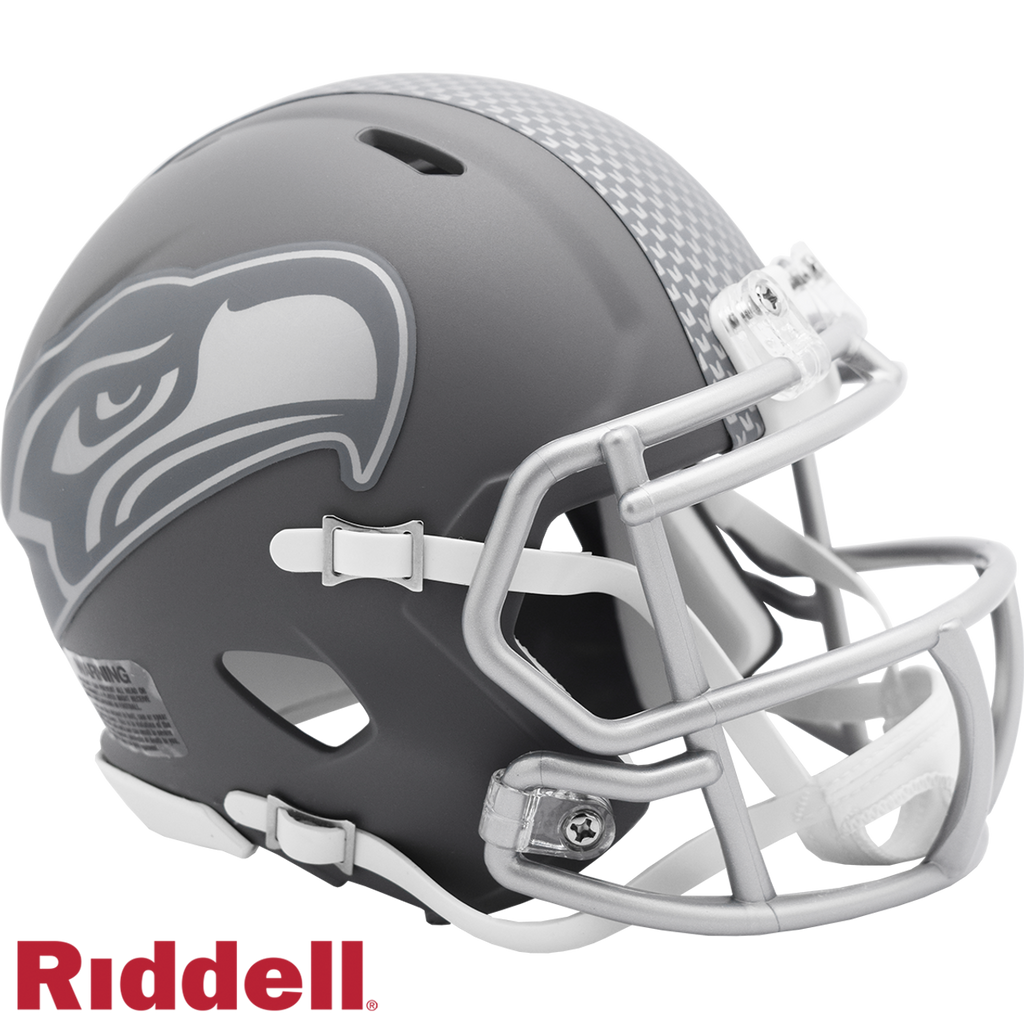 Seattle Seahawks Helmet Riddell Replica Mini Speed Style Slate Alternate