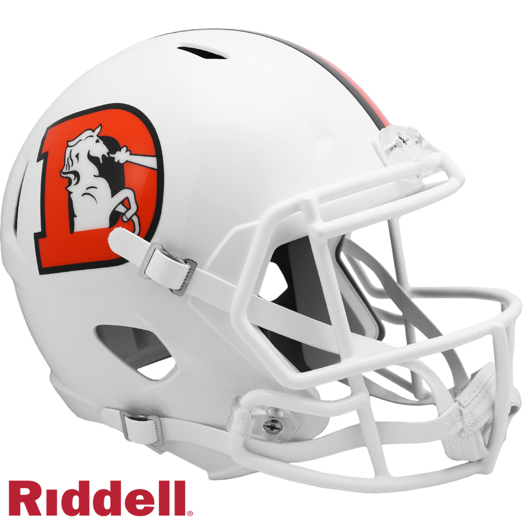 Denver Broncos Helmet Riddell Replica Full Size Speed Style On-Field Alternate 2023 Snowcapped