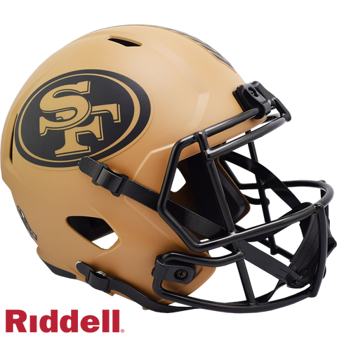 San Francisco 49ers Helmet Riddell Replica Full Size Speed Style Salute To Service 2023
