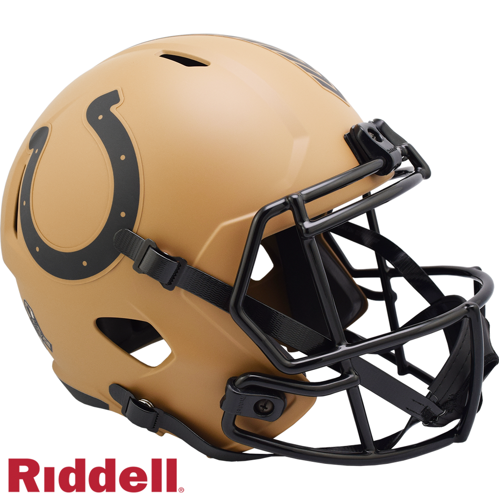 Indianapolis Colts Helmet Riddell Replica Full Size Speed Style Salute To Service 2023