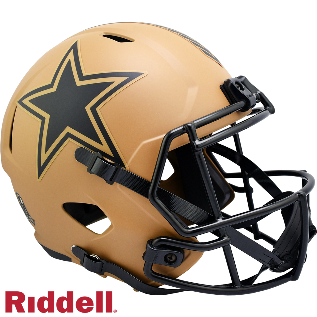 Dallas Cowboys Helmet Riddell Replica Full Size Speed Style Salute To Service 2023