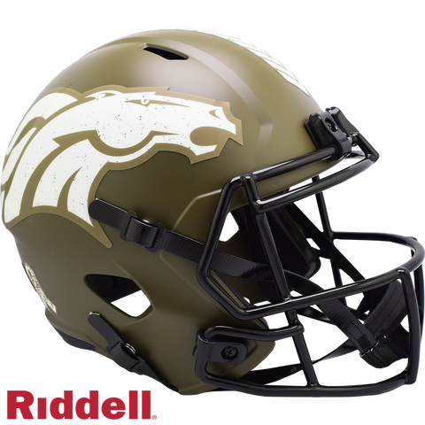 Denver Broncos Helmet Riddell Replica Full Size Speed Style Salute To Service 2022
