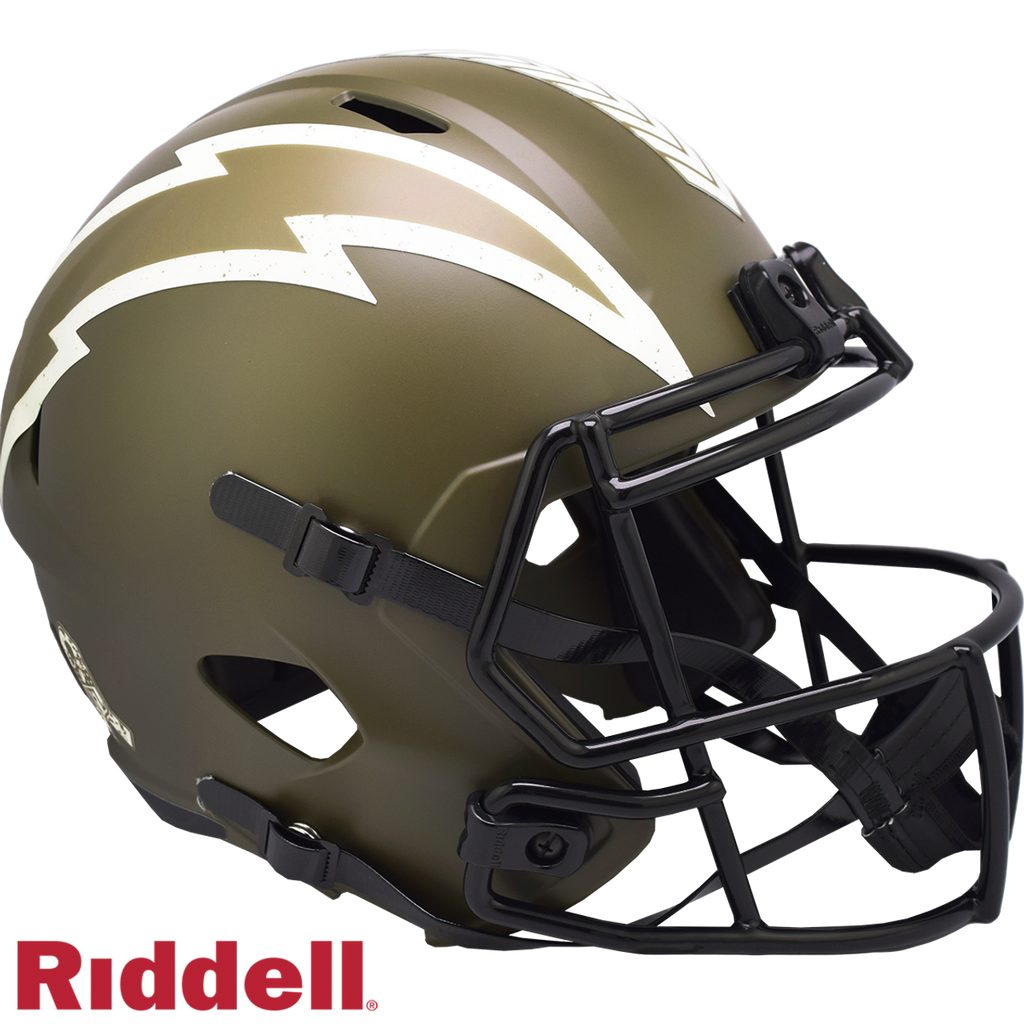 Los Angeles Chargers Helmet Riddell Replica Full Size Speed Style Salute To Service 2022