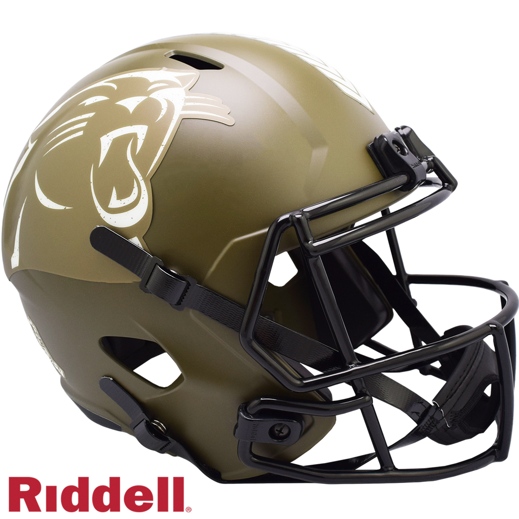Carolina Panthers Helmet Riddell Replica Full Size Speed Style Salute To Service