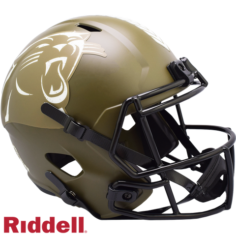Carolina Panthers Helmet Riddell Replica Full Size Speed Style Salute To Service