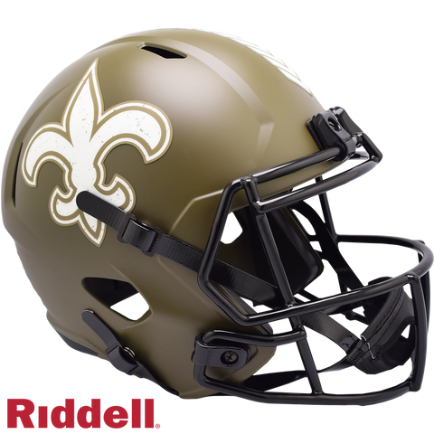 New Orleans Saints Helmet Riddell Replica Full Size Speed Style Salute To Service