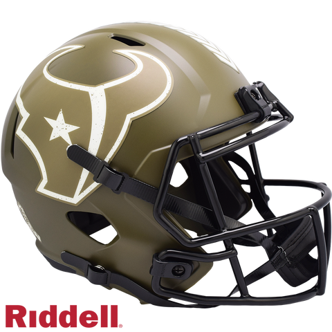 Houston Texans Helmet Riddell Replica Full Size Speed Style Salute To Service