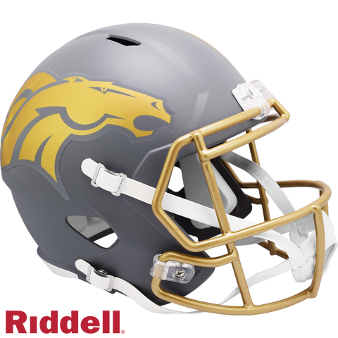 Denver Broncos Helmet Riddell Replica Full Size Speed Style Slate Alternate