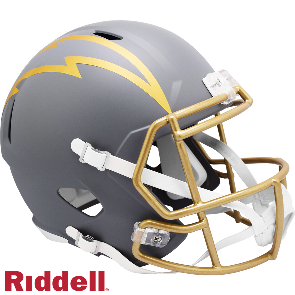 Los Angeles Chargers Helmet Riddell Replica Full Size Speed Style Slate Alternate