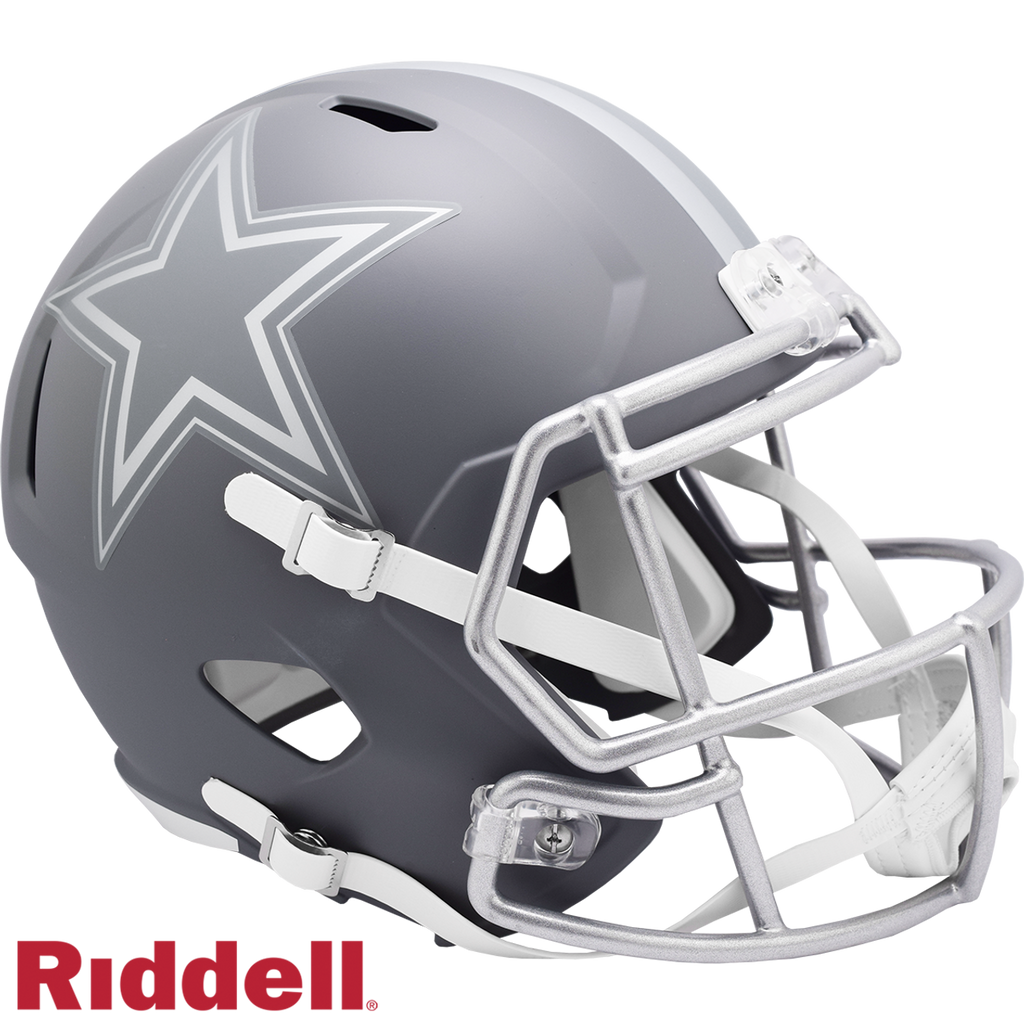 Dallas Cowboys Helmet Riddell Replica Full Size Speed Style Slate Alternate