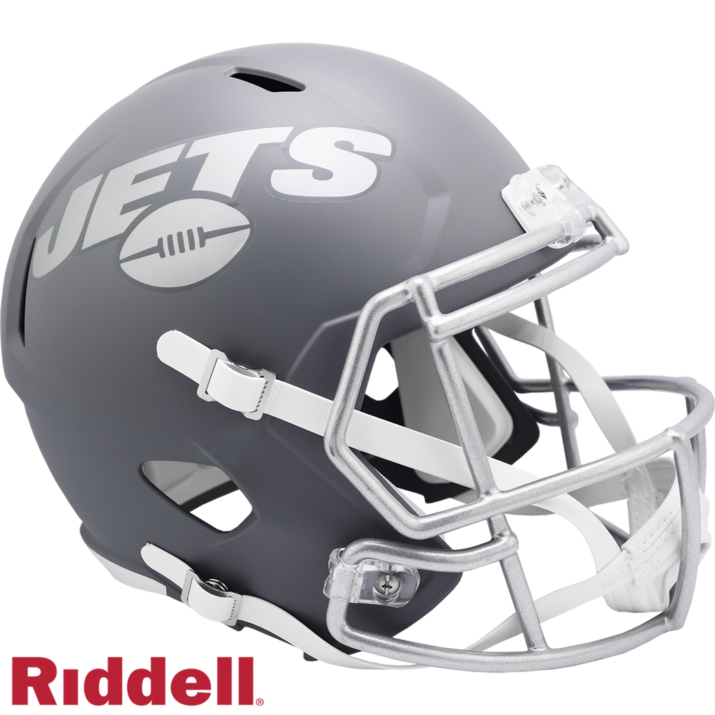 New York Jets Helmet Riddell Replica Full Size Speed Style Slate Alternate