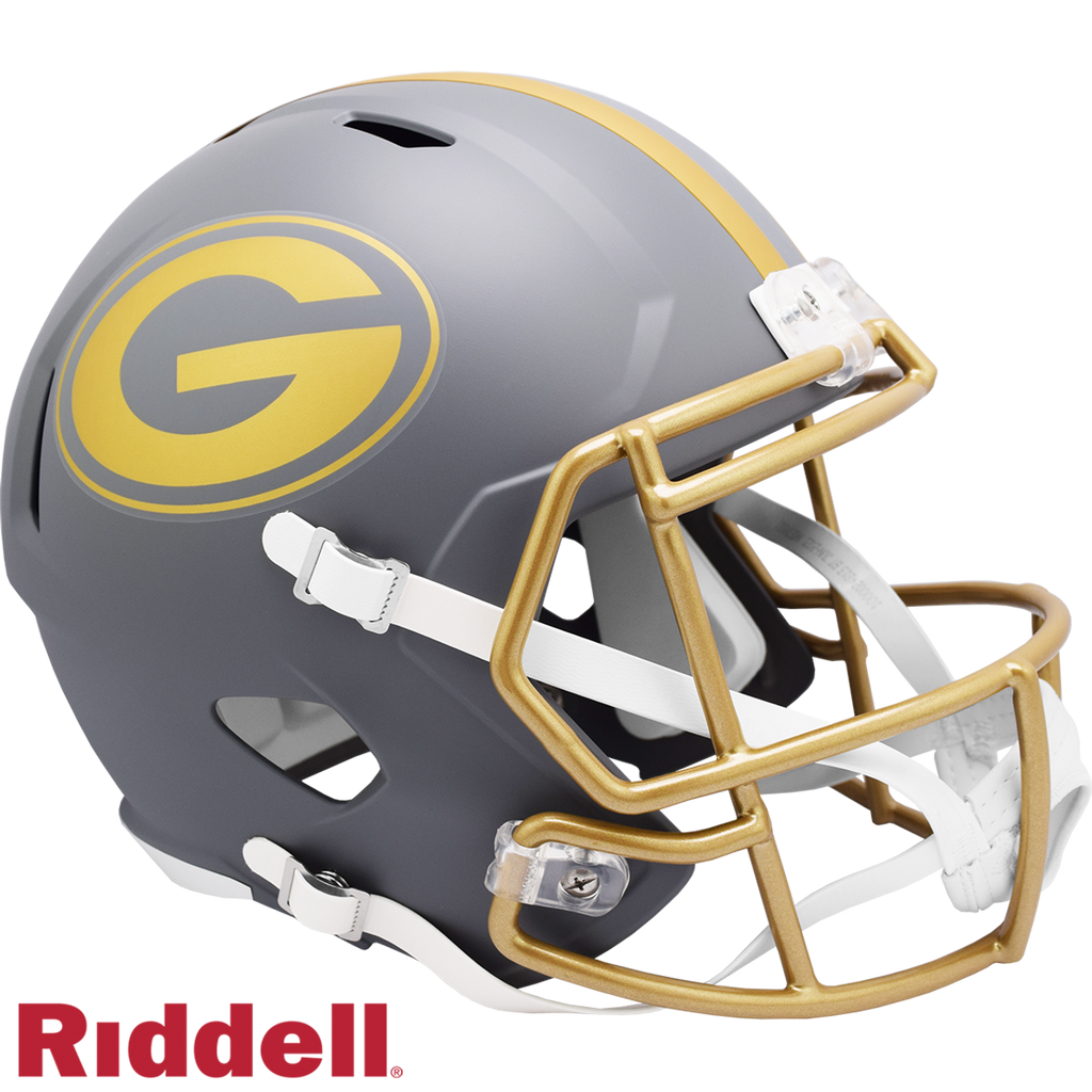 Green Bay Packers Helmet Riddell Replica Full Size Speed Style Slate Alternate