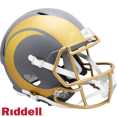 Los Angeles Rams Helmet Riddell Replica Full Size Speed Style Slate Alternate