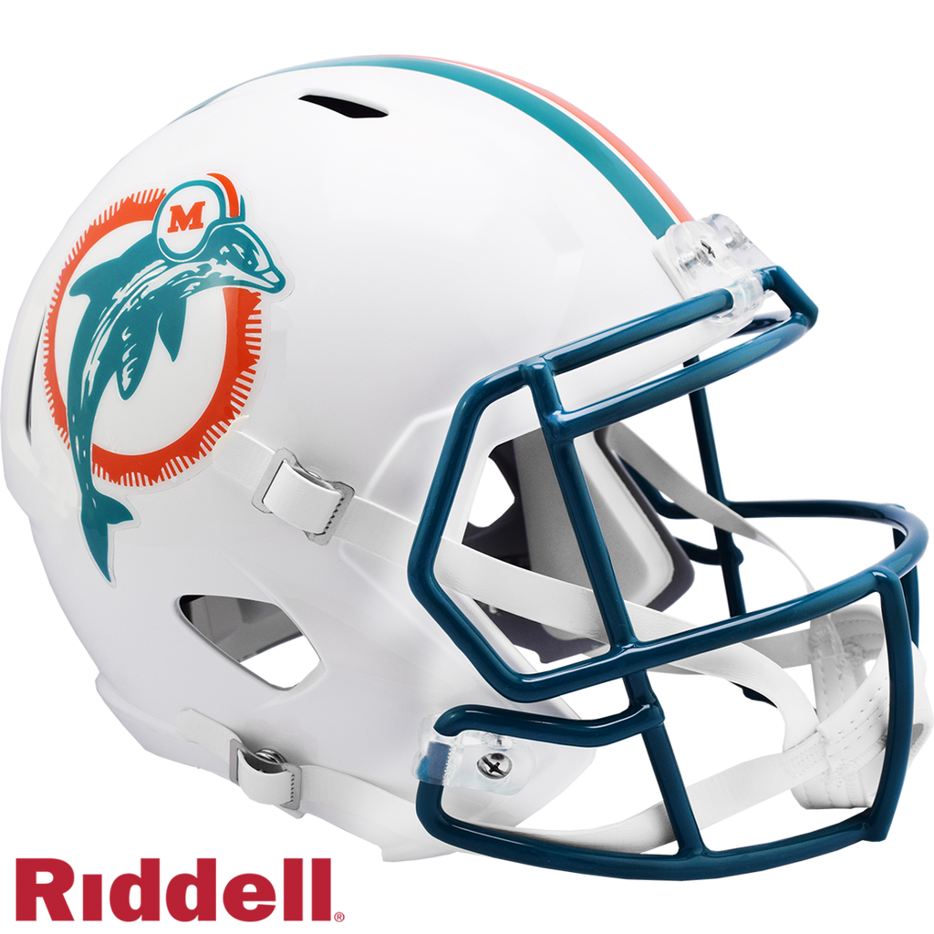 Miami Dolphins Helmet Riddell Replica Full Size Speed Style 1980-1996 T/B