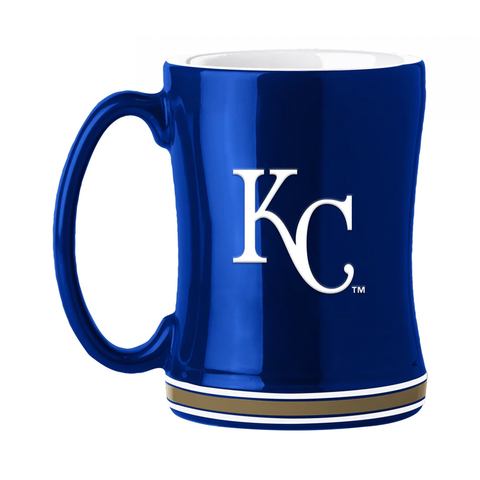 Kansas City Royals Coffee Mug 14oz Sculpted Relief Team Color