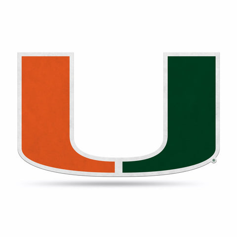 Miami Hurricanes Pennant Shape Cut Logo Design