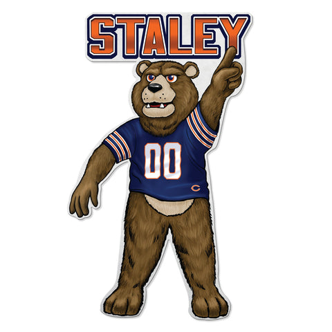 Chicago Bears Pennant Shape Cut Mascot Design