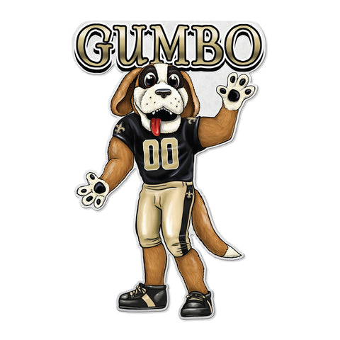 New Orleans Saints Pennant Shape Cut Mascot Design