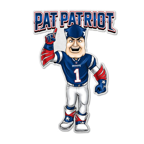 New England Patriots Pennant Shape Cut Mascot Design