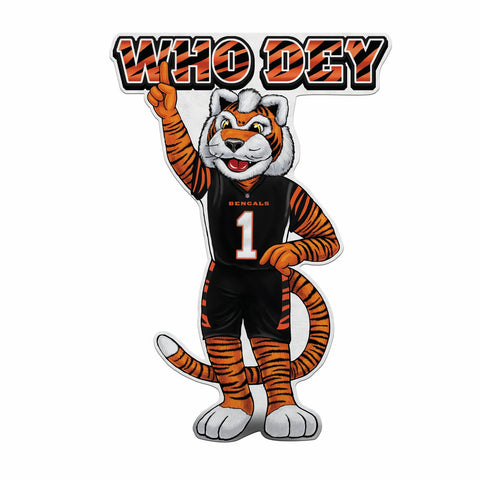 Cincinnati Bengals Pennant Shape Cut Mascot Design