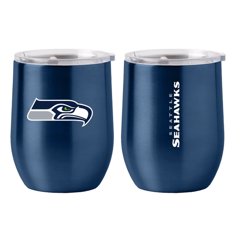 Seattle Seahawks Travel Tumbler 16oz Stainless Steel Curved