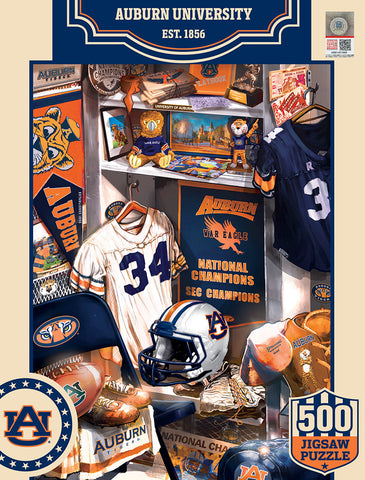 Auburn Tigers Puzzle 500 Piece Locker Room