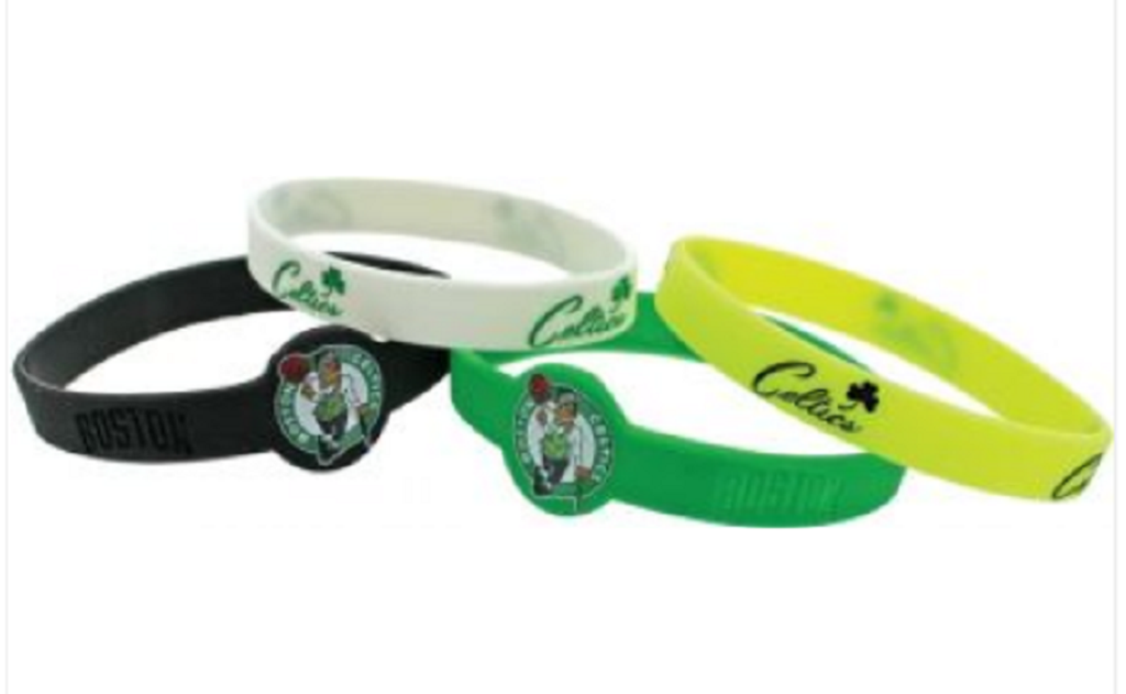 Boston Celtics Bracelets 4 Pack Silicone