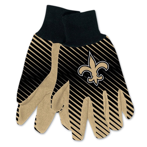 New Orleans Saints Gloves Two Tone Style Adult Size