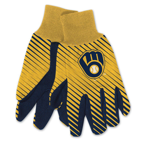 Milwaukee Brewers Gloves Two Tone Style Adult Size