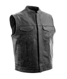 BulletBlocker NIJ IIIA Bulletproof Leather Biker Vest